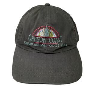 Oregon Coast Slideback Hat Solid Green One Size Embroidered Fahrenheit